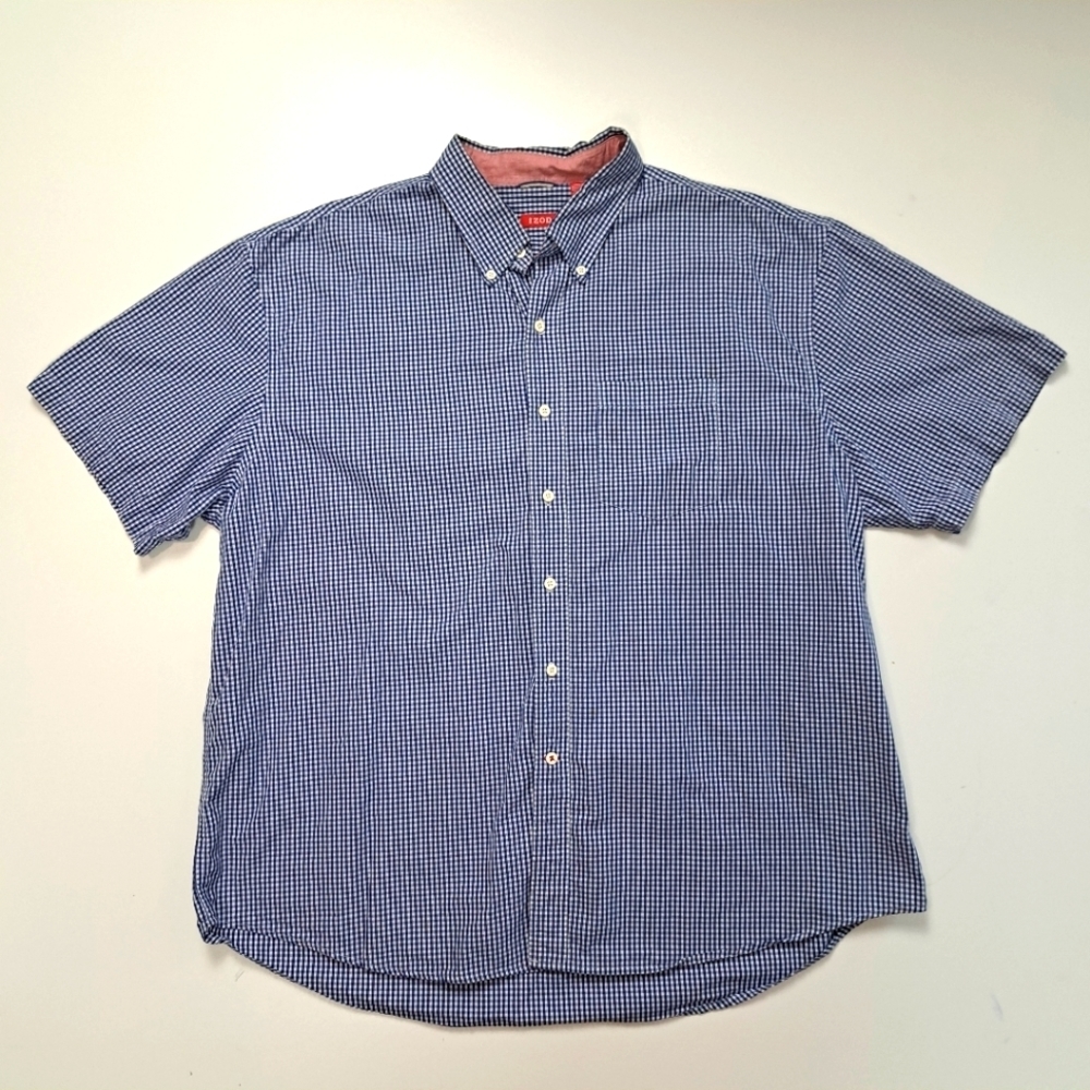 IZOD men's plaid button-front dress‎ shirt size xxl.[read descriptions